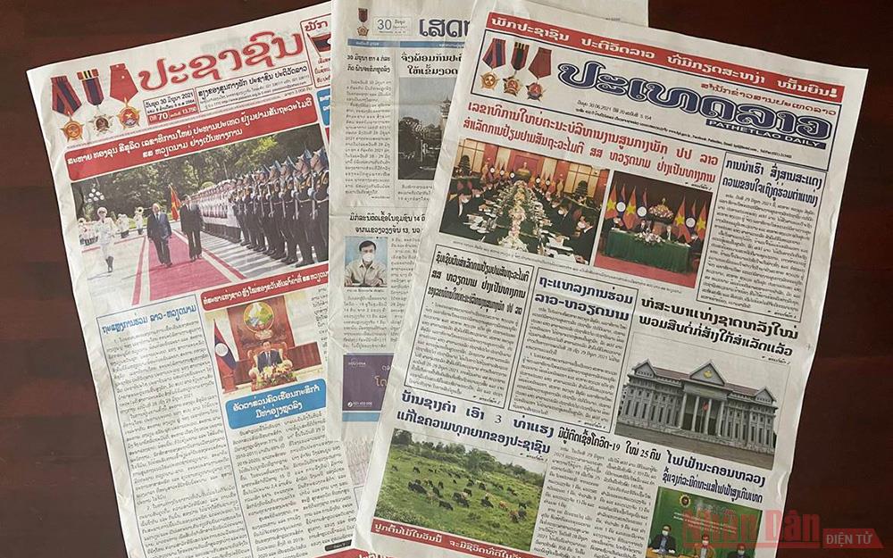 Lao press highly appreciates Lao Party General Secretary and State President’s visit to Vietnam